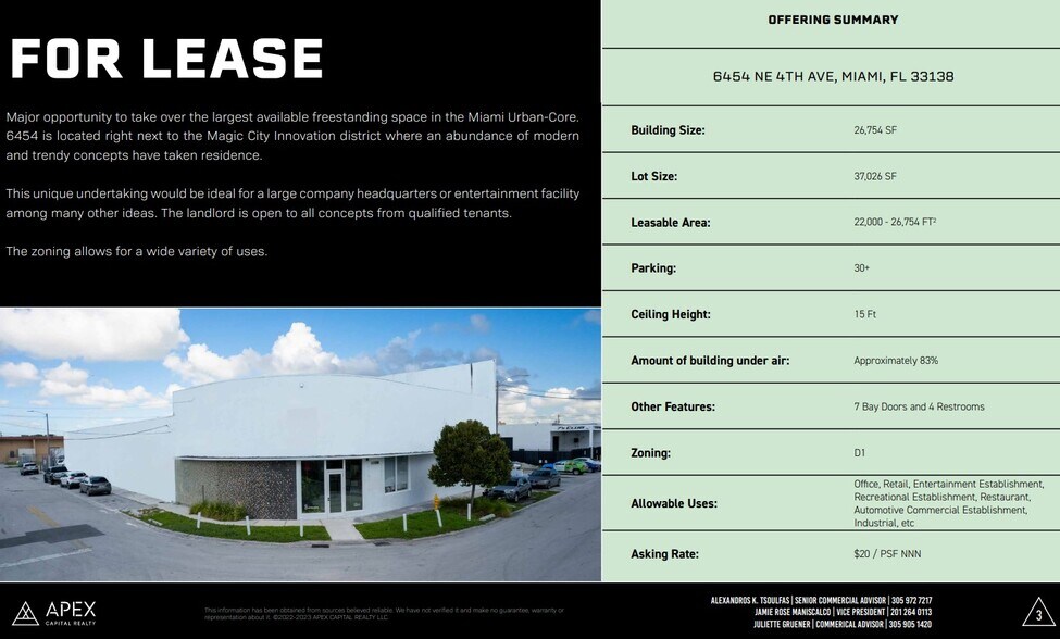 More Photos Of 6454 NE 4th Ave, Miami Light Manufacturing For Lease