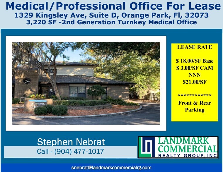 Primary Photo Of 1329 Kingsley Ave, Orange Park Office For Lease