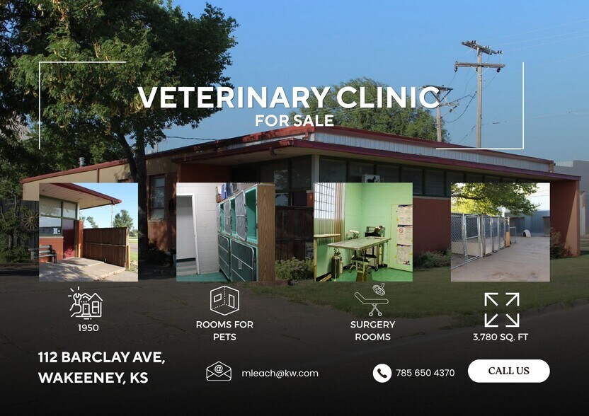 Primary Photo Of 112 Barclay Ave, Wa Keeney Veterinarian Kennel For Sale