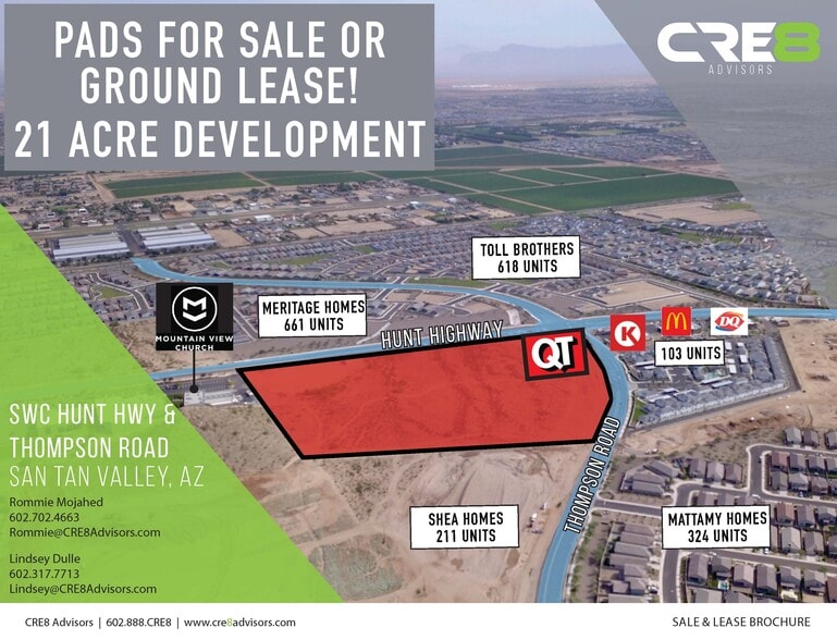 Primary Photo Of SW Hunt Hwy & Thompson Rd, San Tan Valley Land For Sale