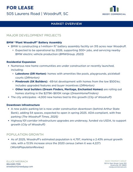 More Photos Of 505 Laurens Rd, Woodruff Land For Lease