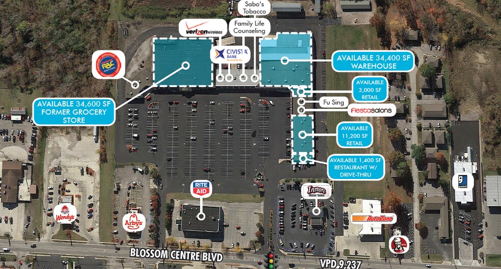 More Photos Of 101-123 Blossom Centre Blvd, Willard Storefront For Lease