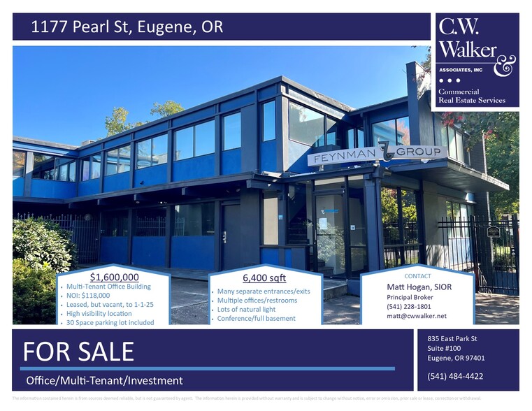 Primary Photo Of 1177 Pearl St, Eugene Office For Sale