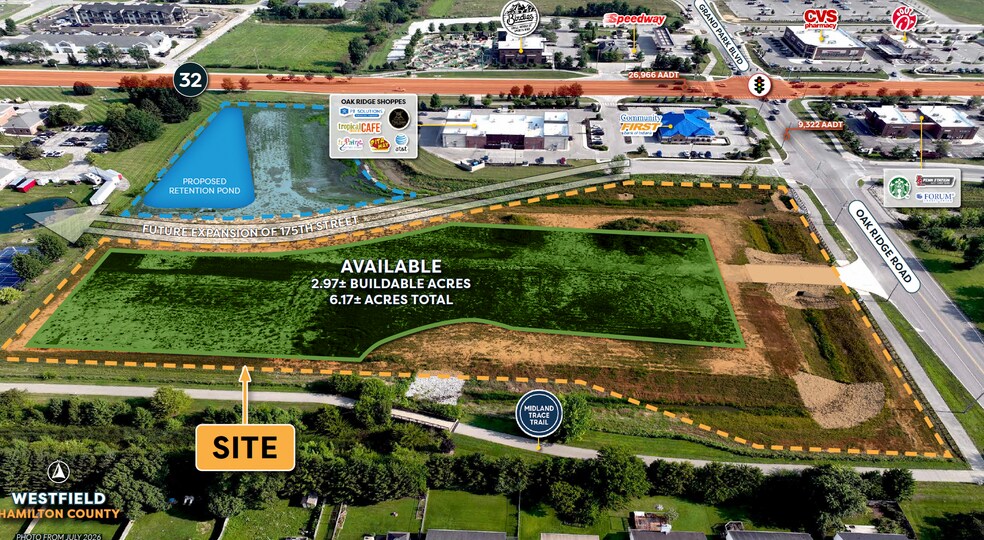 More Photos Of Oak Ridge & State Road 32 Rd, Westfield Land For Lease