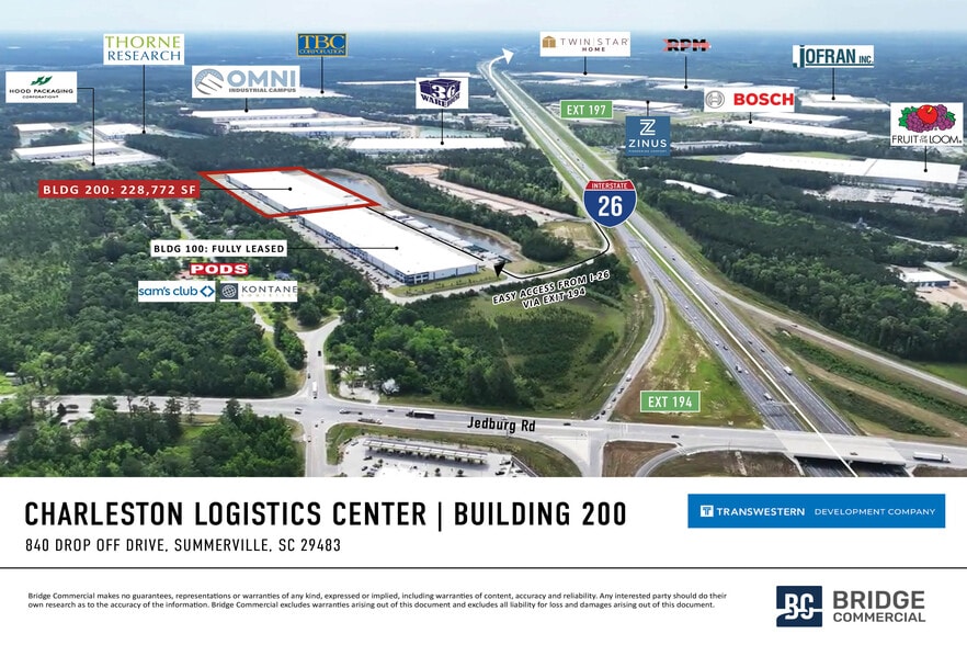 More Photos Of 840 Drop Off Drive, Summerville Warehouse For Lease