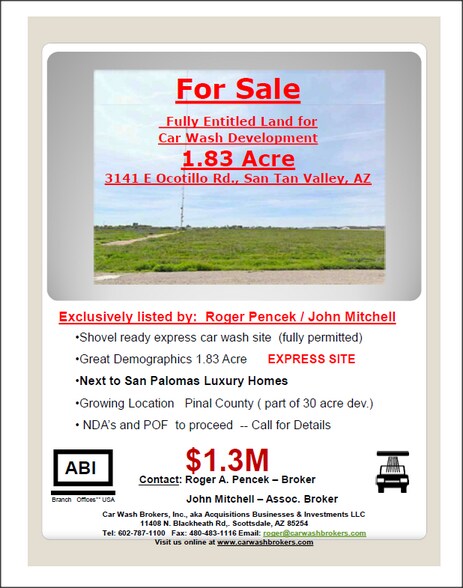 Primary Photo Of 3141 E Ocotillo Rd, San Tan Valley Land For Sale