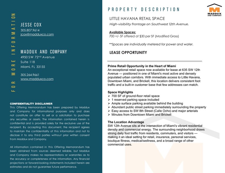 More Photos Of 631 SW 12th Ave, Miami Storefront For Lease