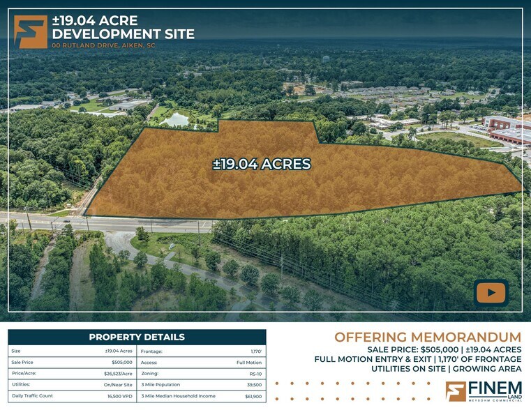 Primary Photo Of 00 Rutland Drive, Aiken Land For Sale