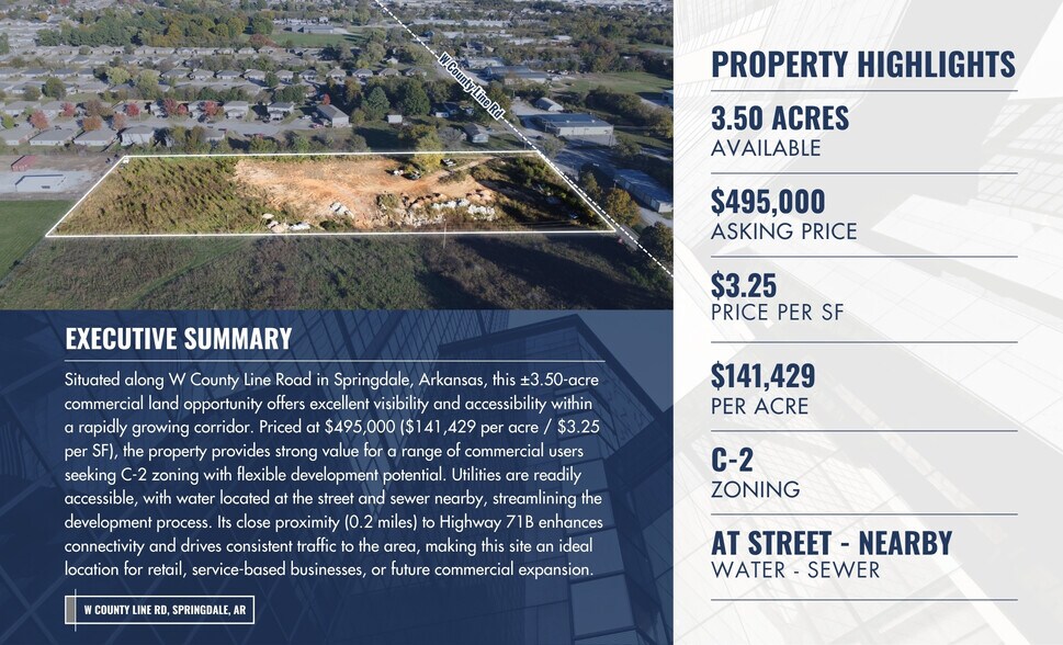 More Photos Of W County Line Rd, Springdale Land For Sale