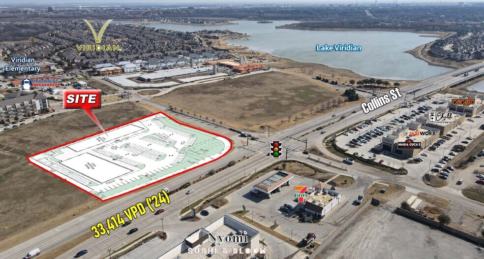 More Photos Of NEC of N Collins St & Blue Lake Blvd, Arlington Unknown For Lease