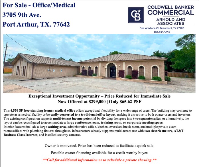 Primary Photo Of 3705 9th Ave, Port Arthur Medical For Sale