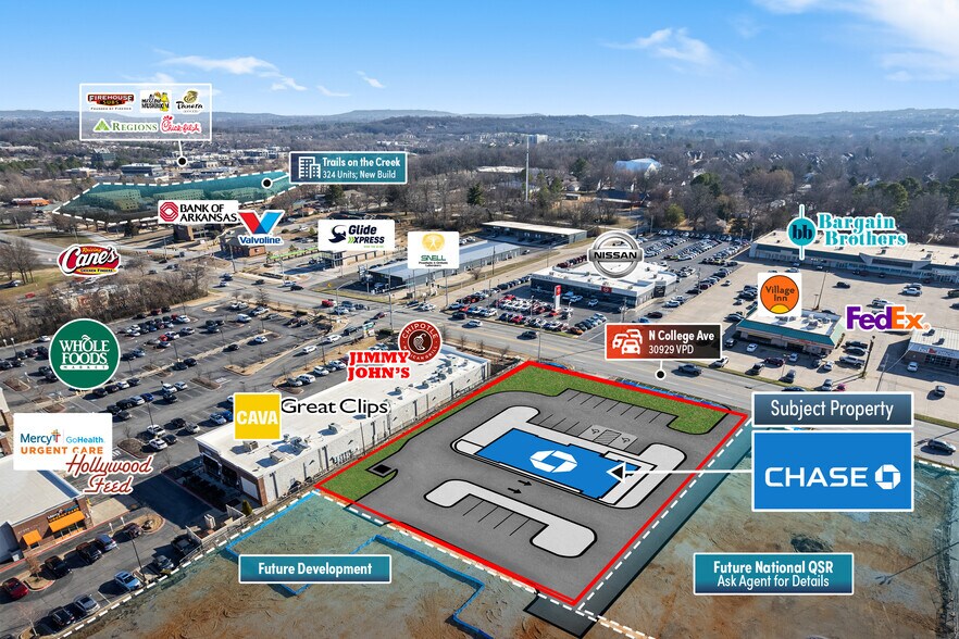 More Photos Of 3373 N College Ave, Fayetteville Bank For Sale