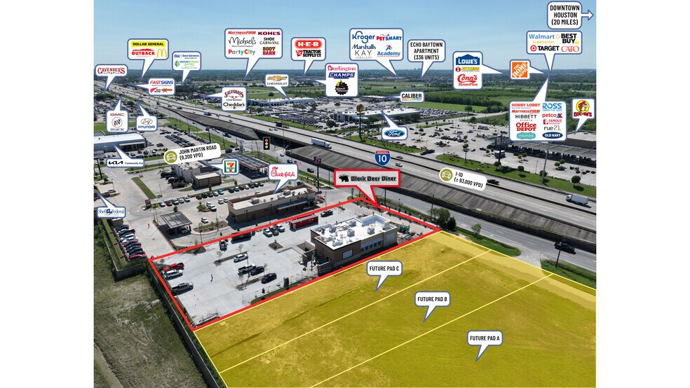 More Photos Of NWC of I-10 & John Martin rd, Baytown Restaurant For Sale