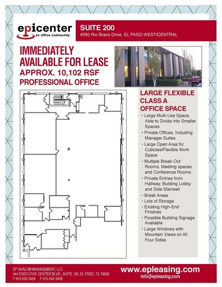 More Photos Of 444 Executive Center Blvd, El Paso Unknown For Lease