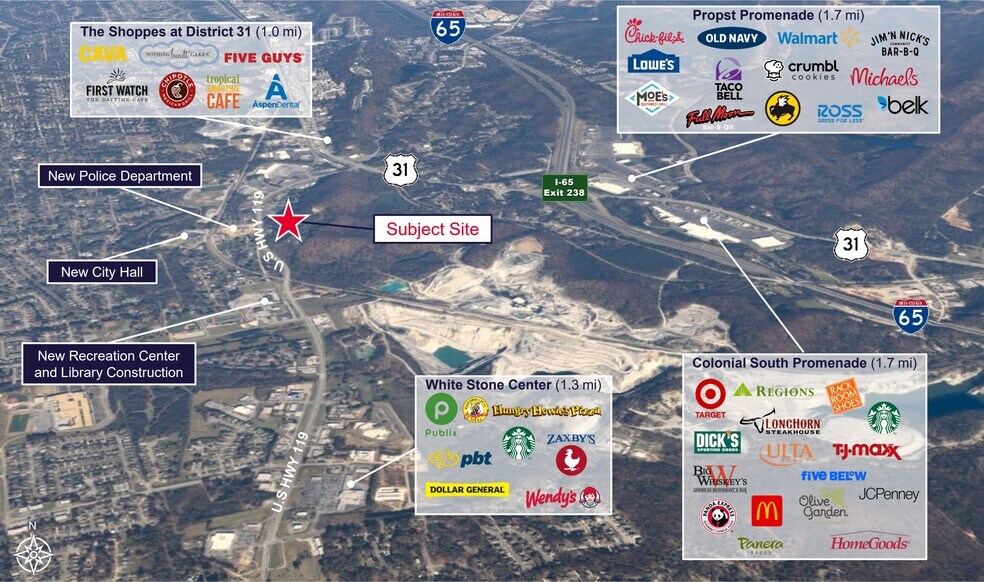 More Photos Of U.S Highway 119, Alabaster Land For Sale