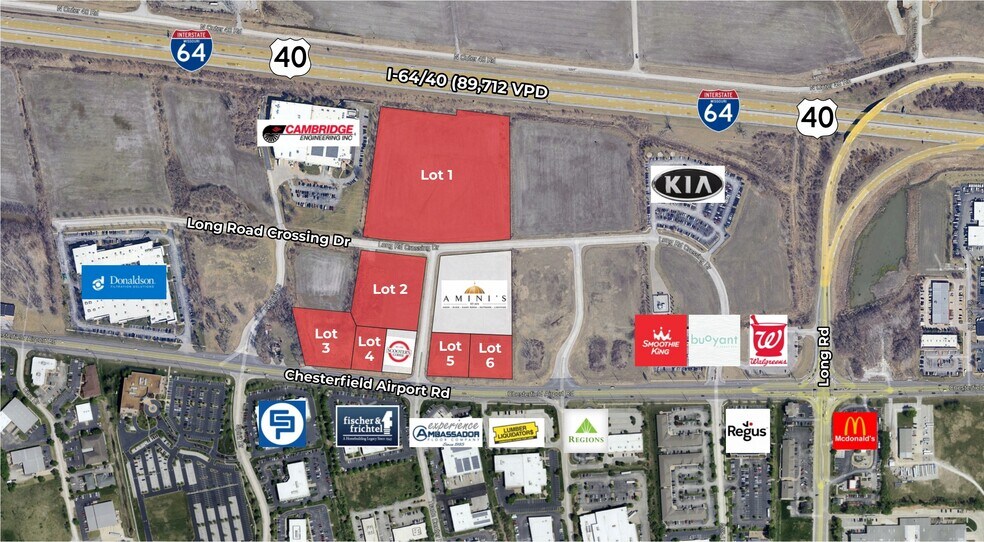 More Photos Of Long Road Crossing Dr & N Trade Center, Chesterfield Land For Sale