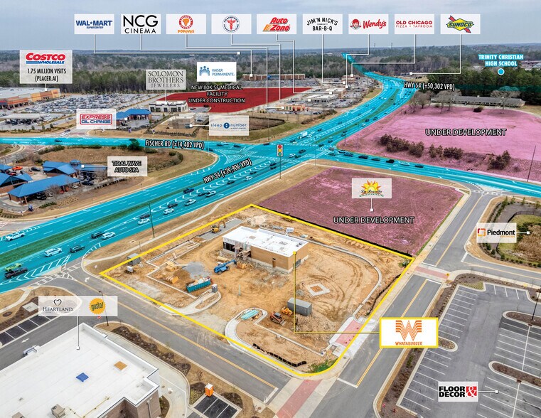 More Photos Of SWQ Sr 34 & Fischer rd, Peachtree City Fast Food For Sale