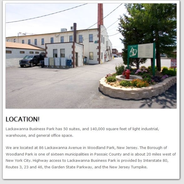 More Photos Of 86 Lackawanna Ave, Woodland Park Warehouse For Lease