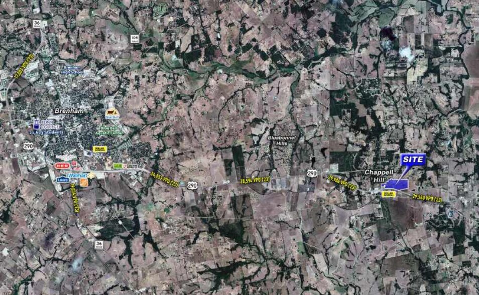 More Photos Of Hwy 290 and FM 1155, Chappell Hill Land For Sale