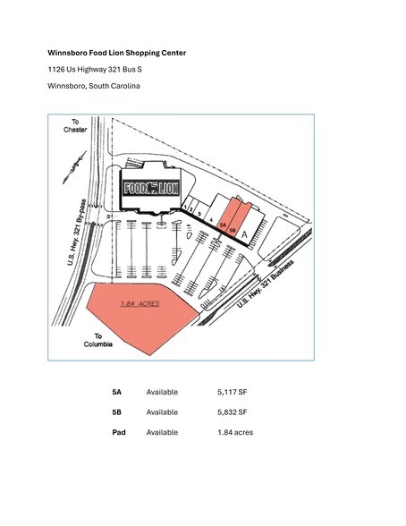 More Photos Of 1126 US-321 Byp, Winnsboro Unknown For Lease