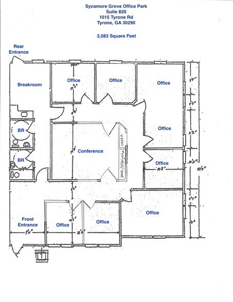 More Photos Of 1015 Tyrone Rd, Tyrone Office For Lease