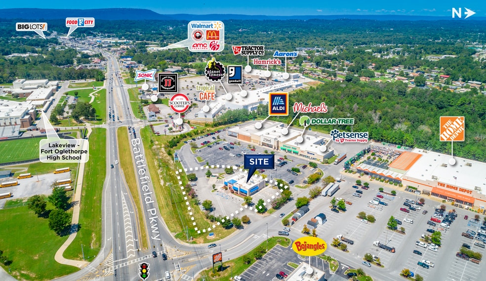 More Photos Of 2047 Battlefield Pky, Fort Oglethorpe Restaurant For Sale