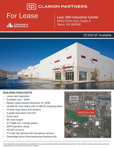 More Photos Of 6650 Echo Ave, Reno Distribution For Lease