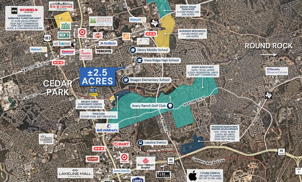 More Photos Of 2001 E Park St park, Cedar Park Land For Sale