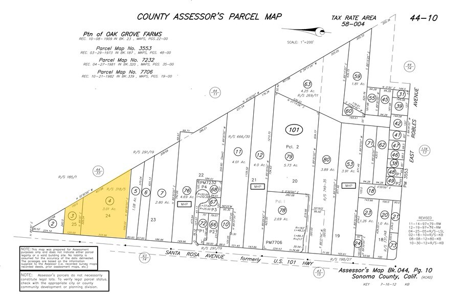 More Photos Of 3114-3122 Santa Rosa Ave, Santa Rosa Land For Sale