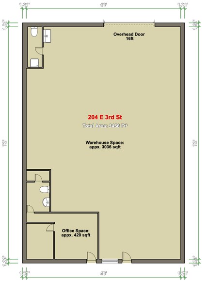 More Photos Of 204-206 E 3rd St, Brookston Showroom For Lease