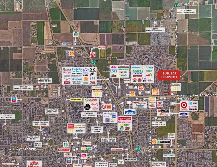 More Photos Of N Mooney Blvd & Prosperity Ave, Tulare Land For Lease