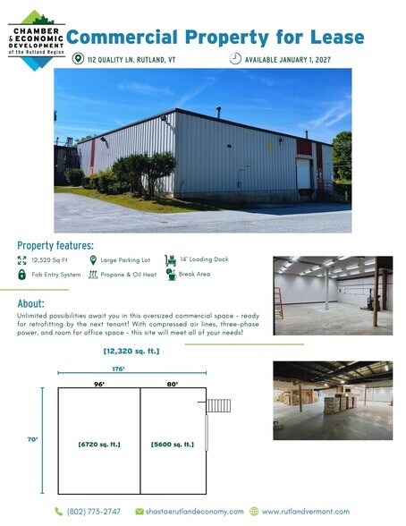 More Photos Of 112 Quality Ln, Rutland Industrial For Lease
