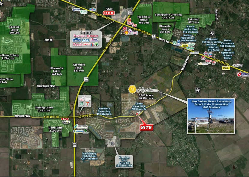 More Photos Of NEC of Meridian Pky @ Pursley Blvd, Manvel General Retail For Lease