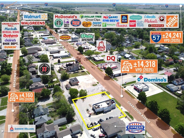 Primary Photo Of 1000 Charleston Ave, Mattoon Fast Food For Sale