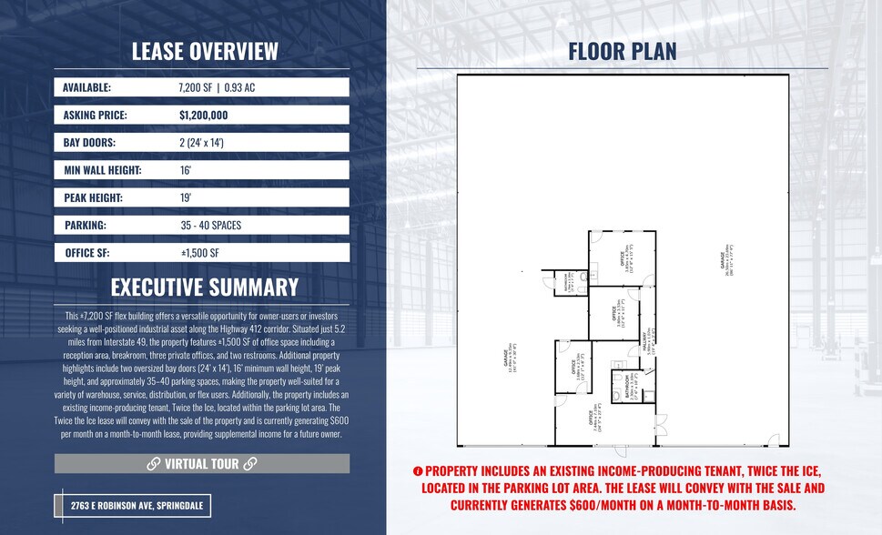 More Photos Of 2763 E Robinson Ave, Springdale Warehouse For Sale