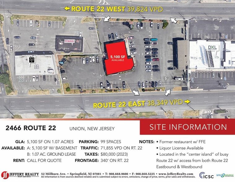 More Photos Of 2466 Route 22, Union Township Restaurant For Lease