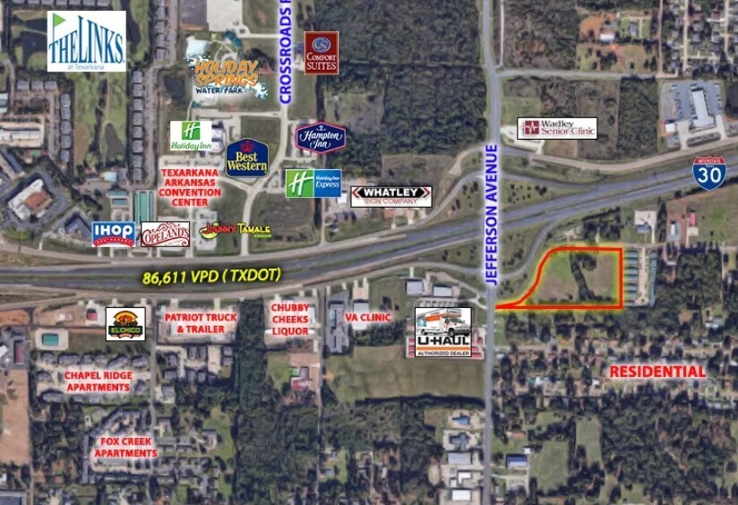 More Photos Of Jefferson Avenue and Interstate 30, Texarkana Land For Sale