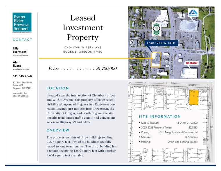 More Photos Of 1740 W 18th Ave, Eugene Office For Sale