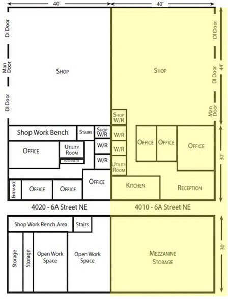 More Photos Of 4010-4020 6a St NE, Calgary Warehouse For Lease