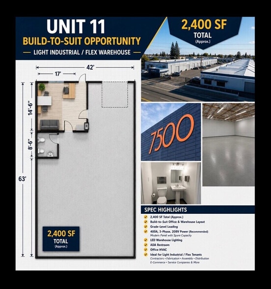 More Photos Of 7500 14th Ave, Sacramento Warehouse For Lease