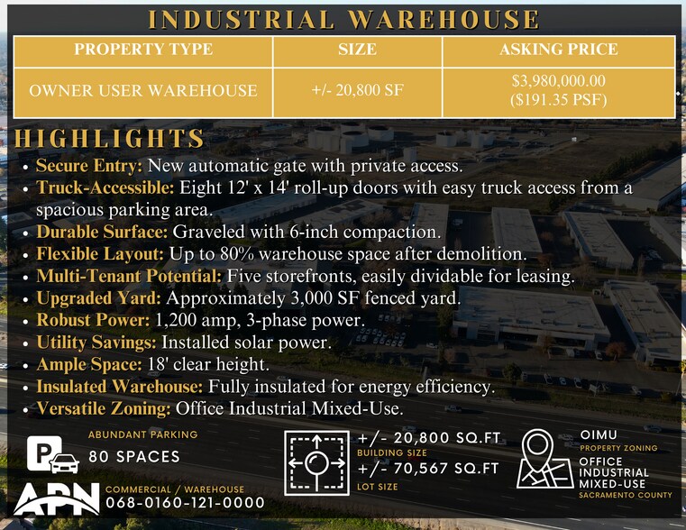 More Photos Of 9745 Business Park Dr, Sacramento Light Manufacturing For Sale
