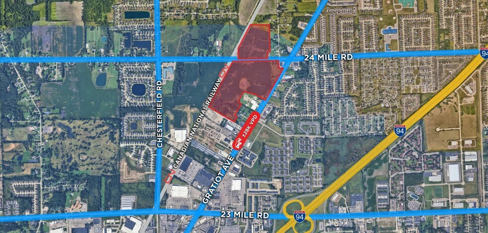 Primary Photo Of 24 Mile Rd & Gratiot Ave, New Baltimore Land For Sale