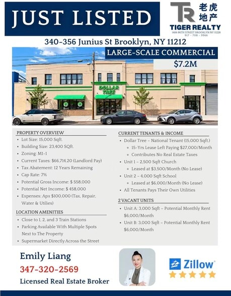 More Photos Of 340-356 Junius St, Brooklyn Storefront Retail Office For Sale