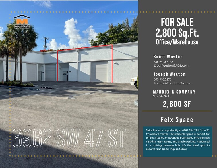 Primary Photo Of 6950-6964 SW 47th St, Miami Research And Development For Sale