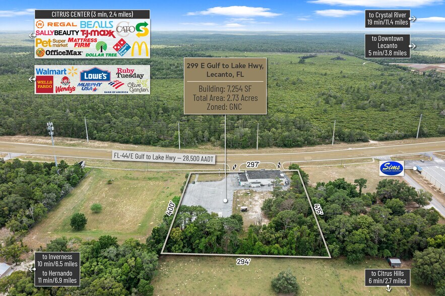 More Photos Of 299 E Gulf To Lake Hwy, Lecanto Storefront For Sale