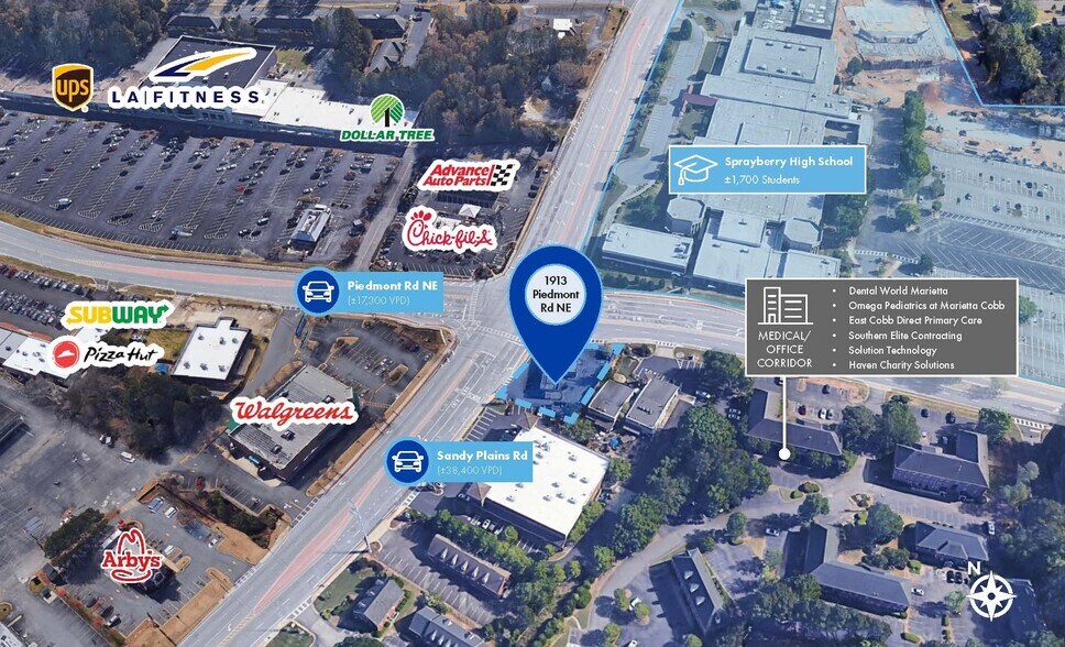 More Photos Of 1913 Piedmont Rd, Marietta General Retail For Lease