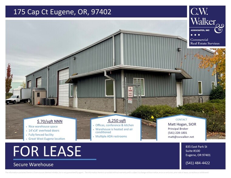 Primary Photo Of 175 Cap St, Eugene Warehouse For Lease