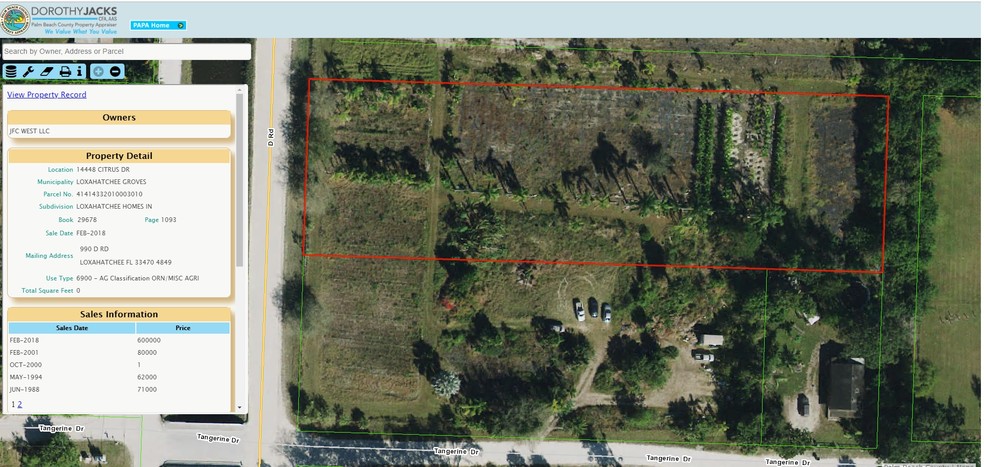 Primary Photo Of Tangerine @ D ROAD, Loxahatchee Land For Lease