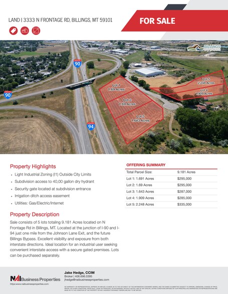 More Photos Of 3333 N Frontage Rd, Billings Land For Sale