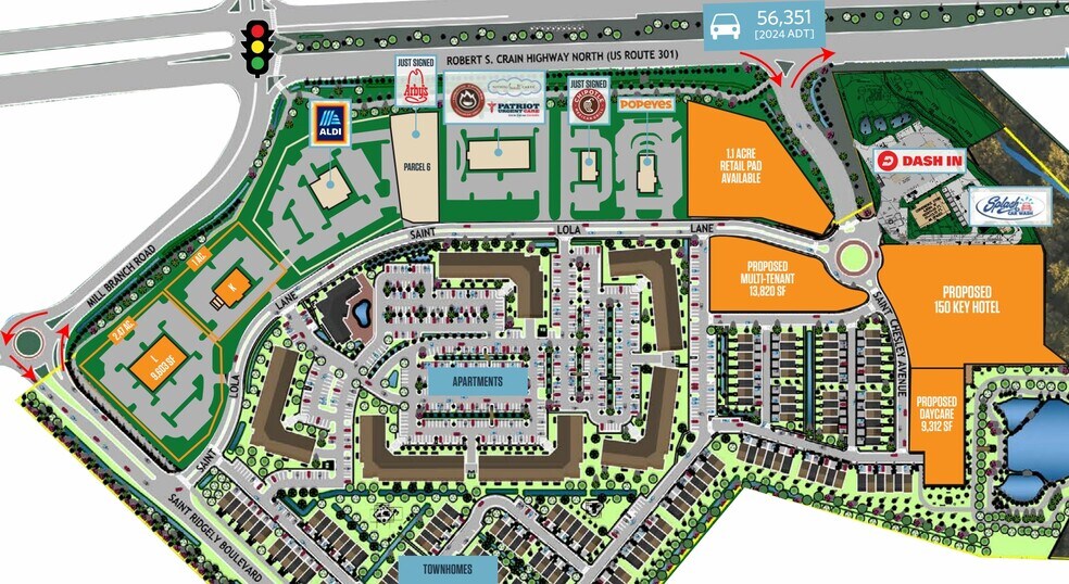 More Photos Of US 301 & Mill Branch, Bowie Unknown For Lease